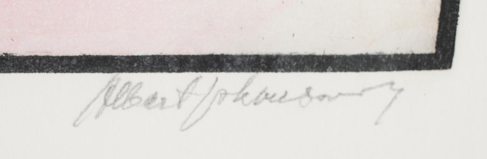 ALBERT JOHANSSON, färglitografi, signerad, EA.