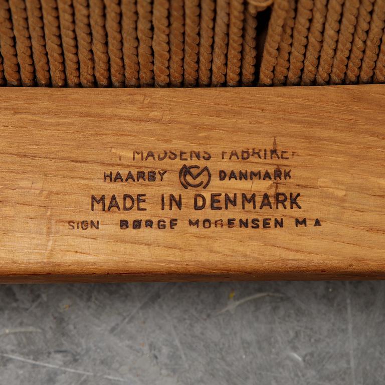Six oak chairs by Børge Mogensen, C.M. Madsens Fabriker, Denmark.