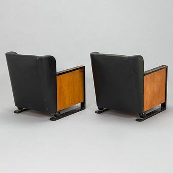 Åke Wasastjerna, a pair of model 185 "Minister" armchairs for Asko, 1930s.