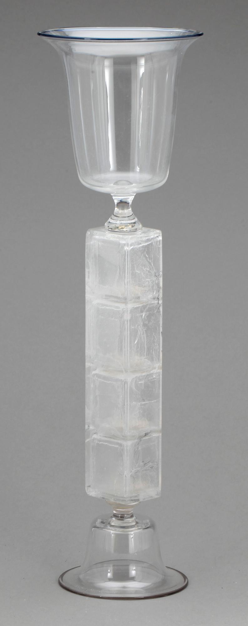 SKULPTUR, glas, Björn Stern, signerad, daterad -90.