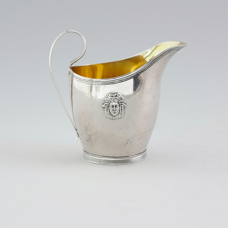 GRÄDDKANNA, silver, Johan Petter Grönvall, Stockholm 1814. Vikt ca 120 gram.