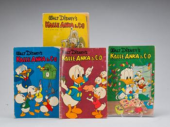 SERIETIDNINGAR, Kalle Anka & Co, 1951-1970 samt Walt Disney's serier, 45+16 st. Kvartettspel medföljer.