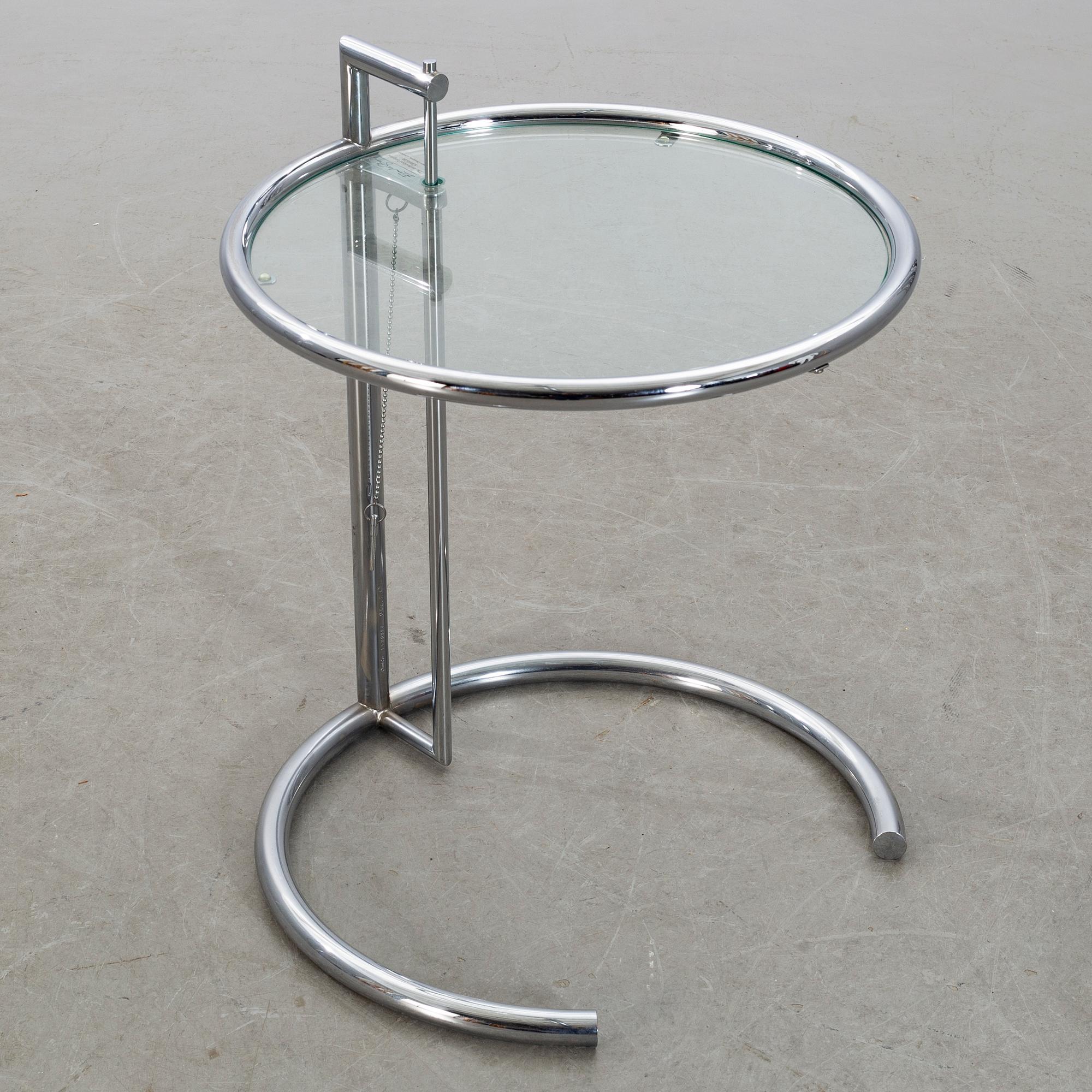 EILEEN GRAY, sidetable E1027 by Aram ClassiCon late 20th century.