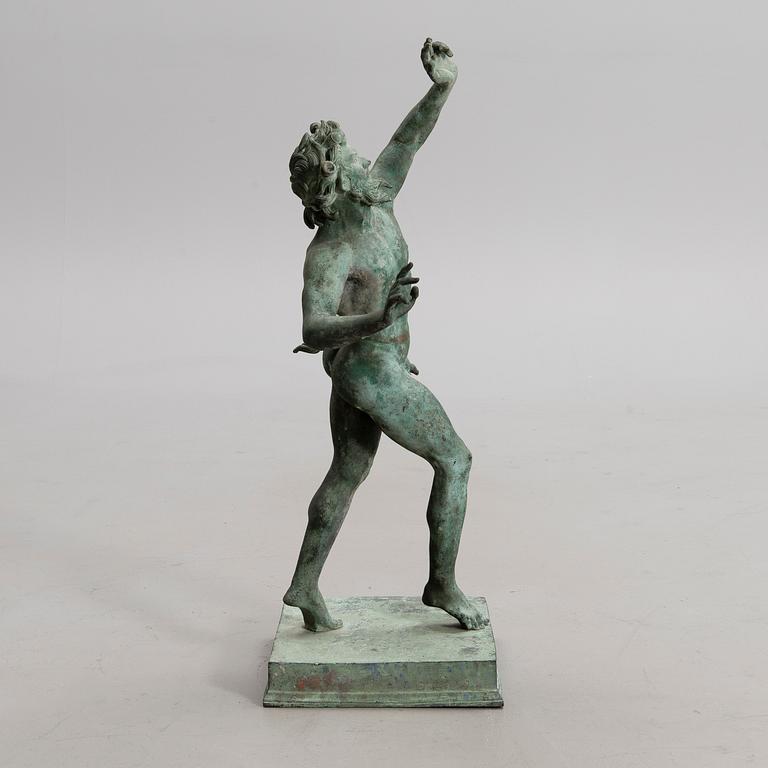 A 19th century Dancing Faun bronze sculpture.