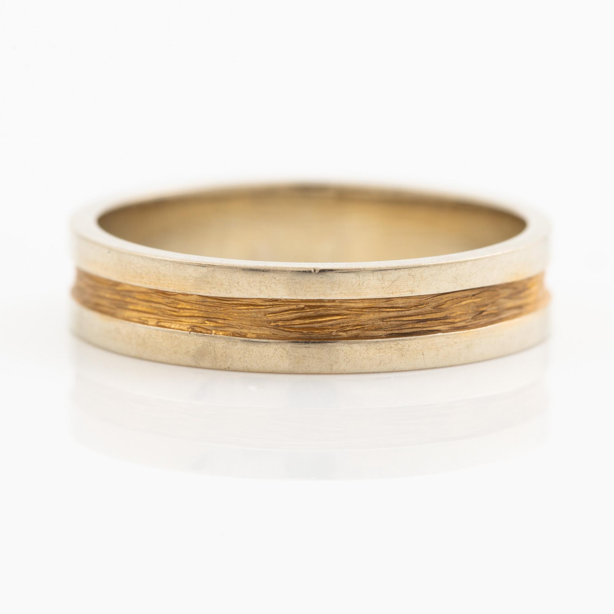 Lapponia, ring 18K gold and white gold, Finland 1977.