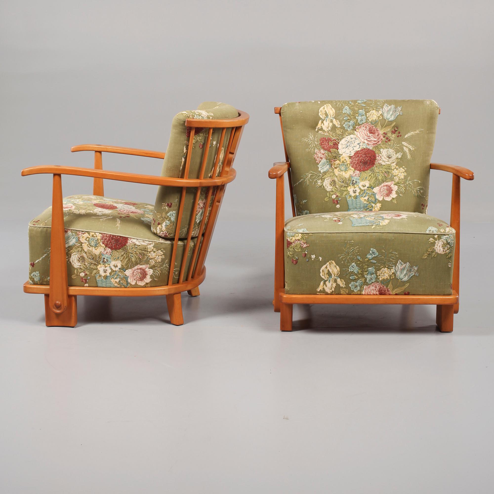 STUGMÖBELGRUPP, 3 delar, Fritz Hansen, omkring 1940.