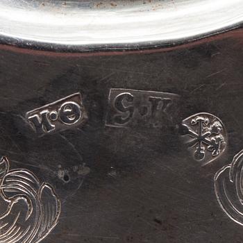 OBLATFAT, silver, Ryssland, S:t Petersburg, Georg Kuntzendorff 1760-1775.