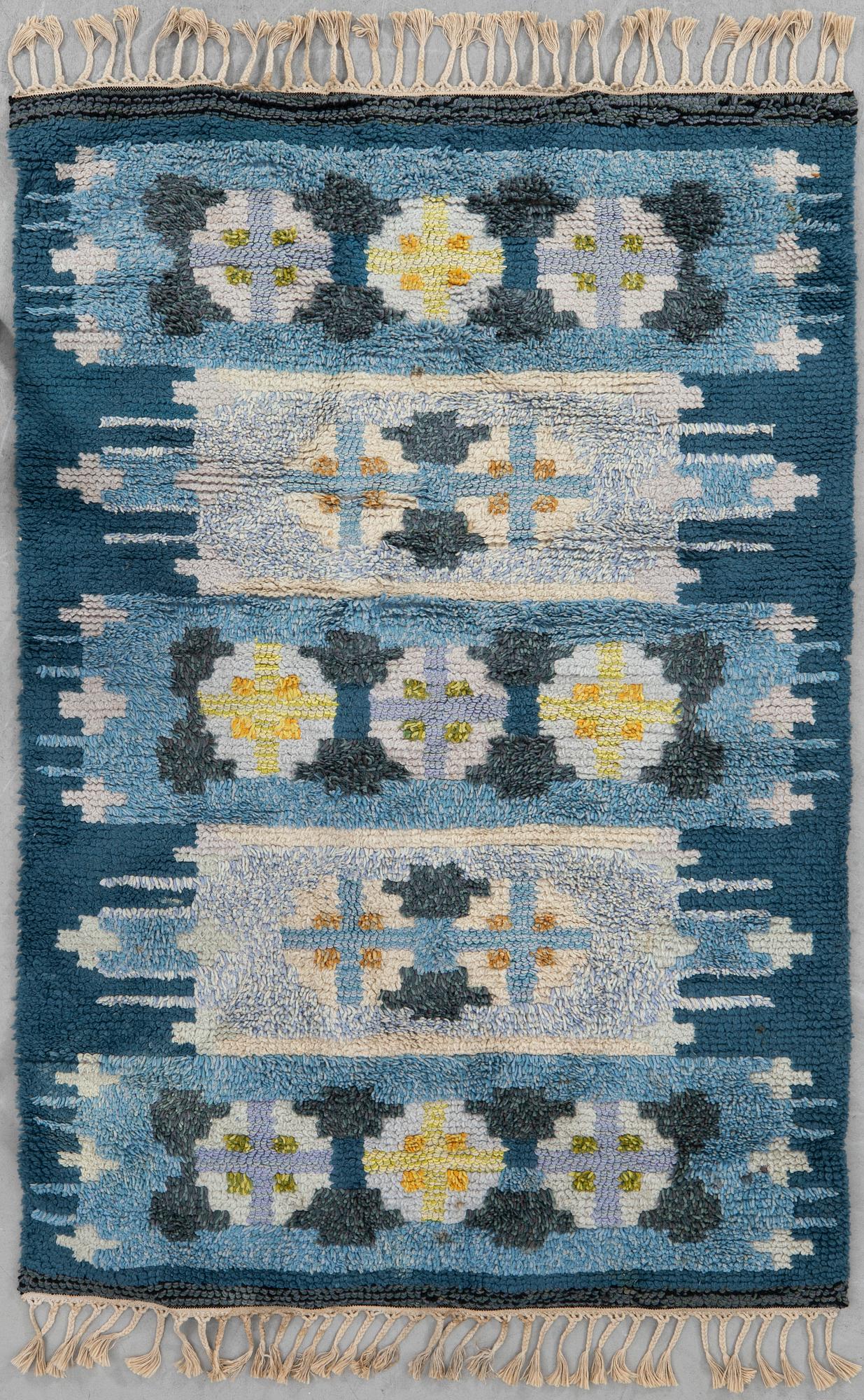 Ingegerd Silow, Rug, röllakan, "Torekov", 140 x 200 cm.