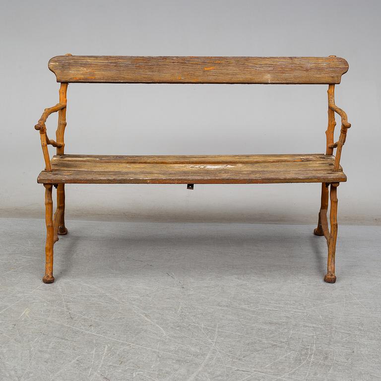 A garden sofa and armchair, Bolinder, Stockholm, circa 1900.