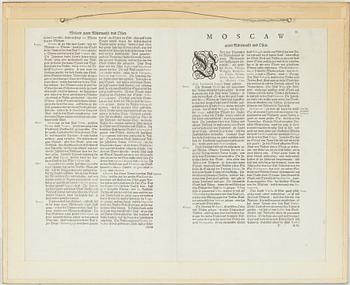 An 18th Century hand coloured map of Russia.