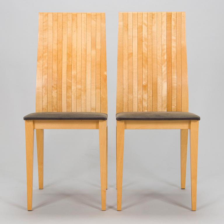 Tuula Falk, a pair of alder wood chairs, Puuart, Lieto, 2000.