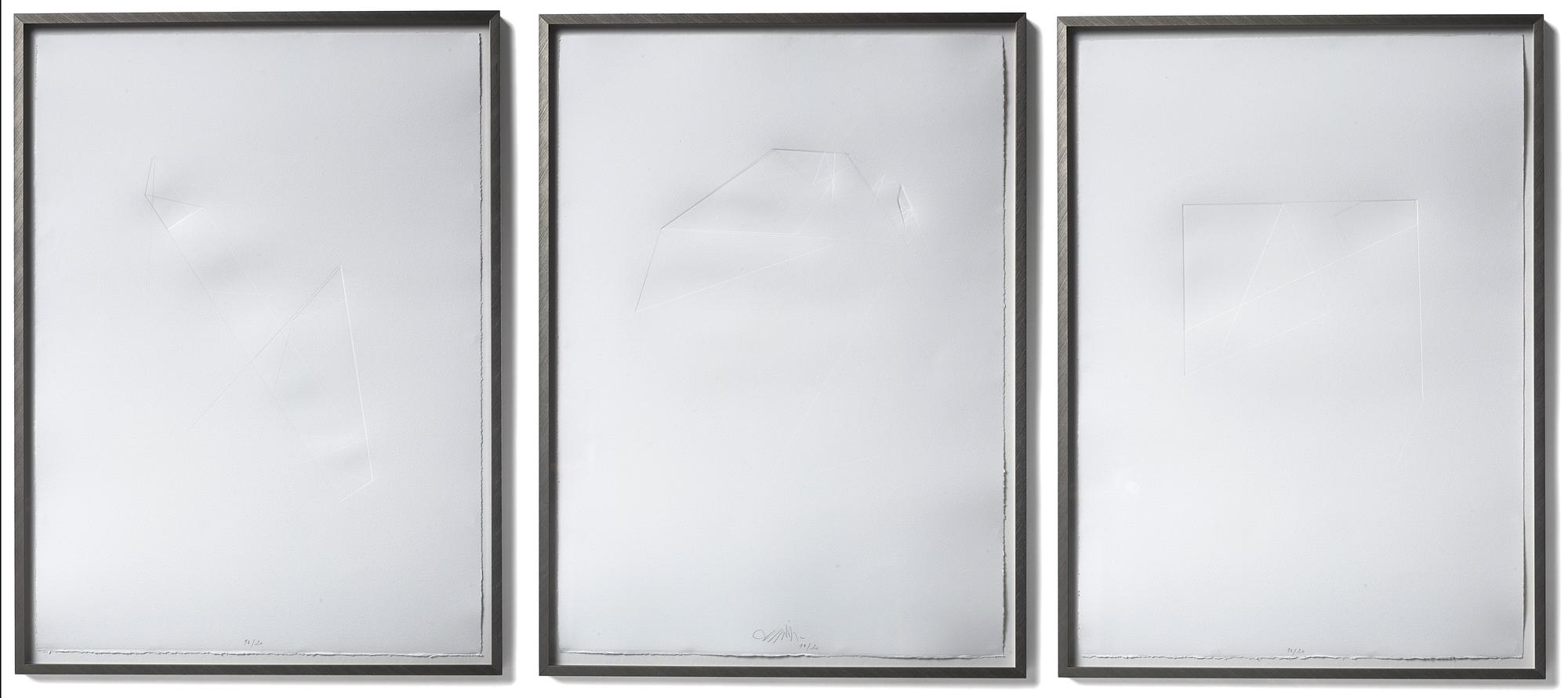 Carsten Nicolai, 3 litographs, edition of 20, signed and numbered. 2008.