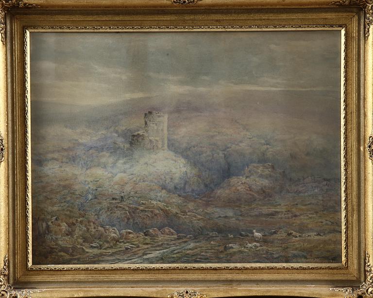 CHARLES STUART MILLARD, akvarell, sign o dat 1871.