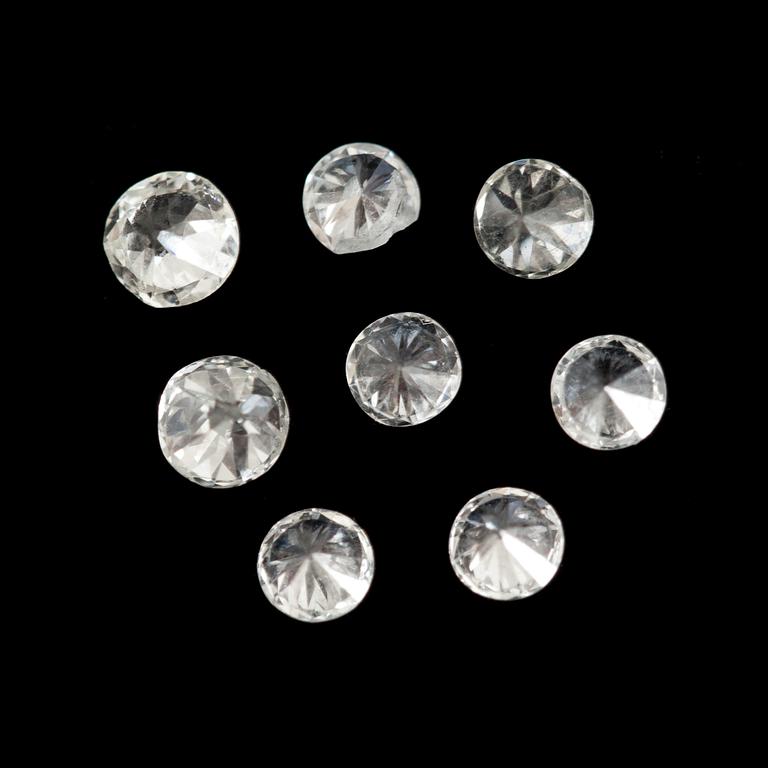 DIAMANTER, oinfattade, 8 st. Tot ca 0,48 ct.