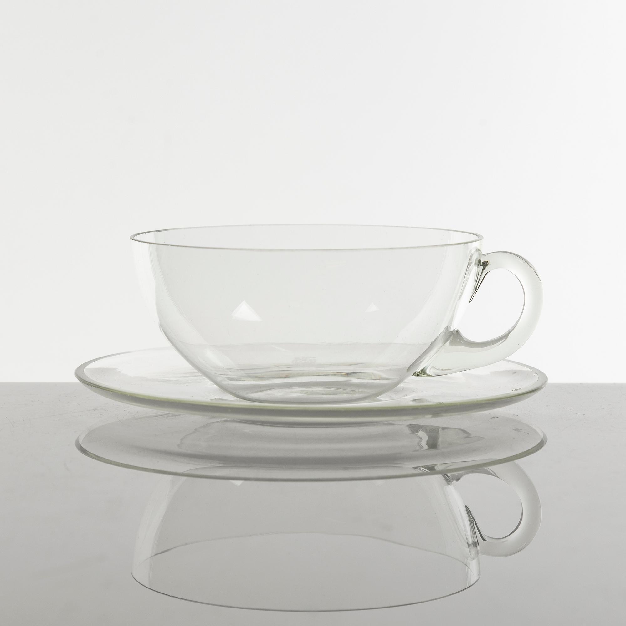 Ladislav Sutnar, teservis, glas, 13 delar, märkta Palex, made in Bohemia.