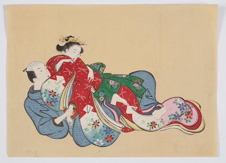 OKÄND KONSTNÄR, gouacher, 12 st. Kina, omkring sekelskiftet 1900.