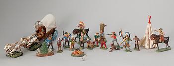 969. A set of 18 German Leyla and Plastinol figures, 1940s/50s.