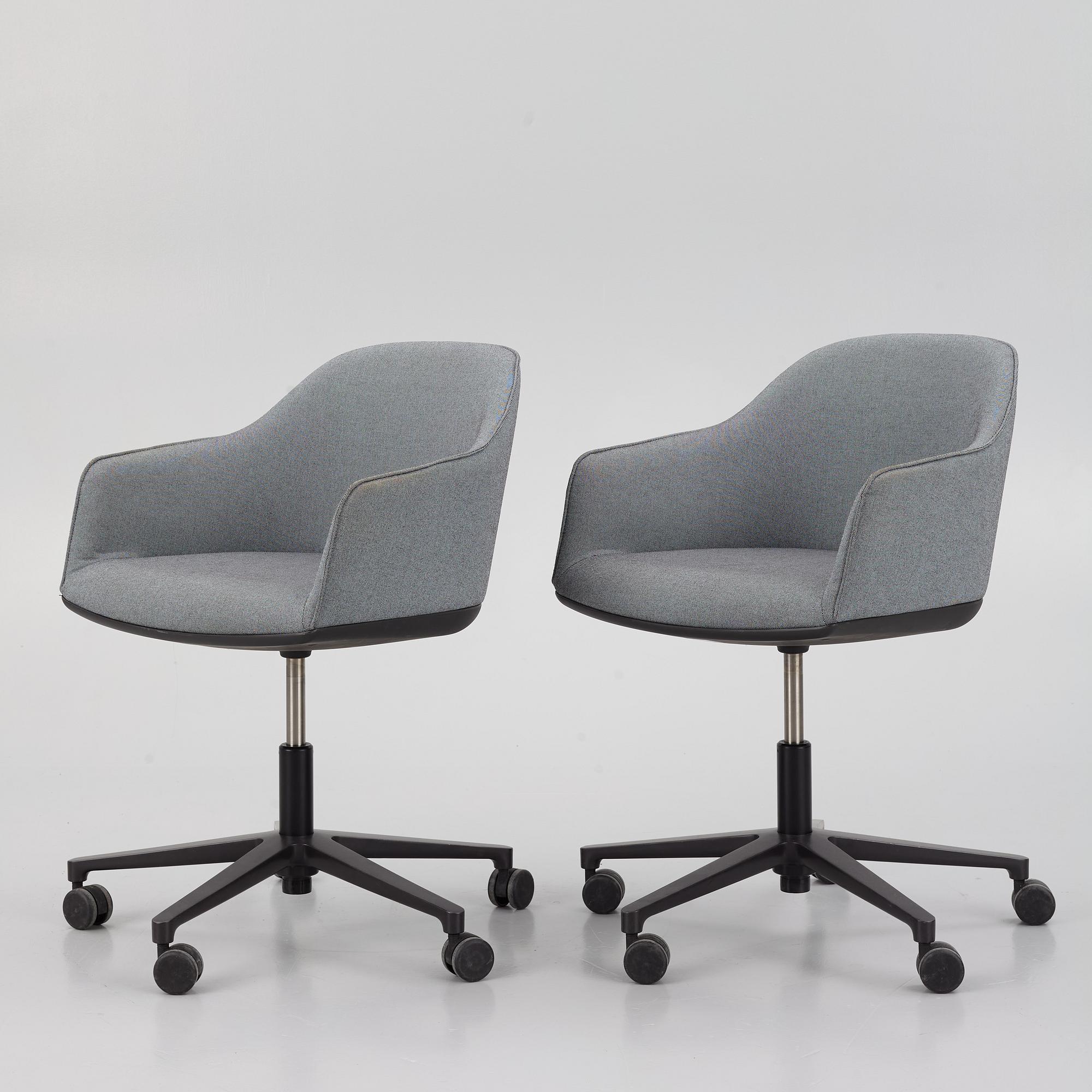 Ronan & Erwan Bouroullec, skrivbordsstolar, ett par, "Softshell Chair", Vitra, 2015.