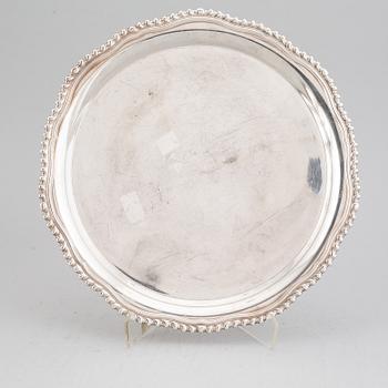 Two silver trays, Th Marthinsen, Norway 20th century.