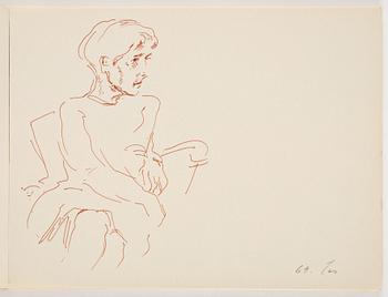 Lotte Laserstein, Skissblock med 22 teckningar varav 7 signerade.