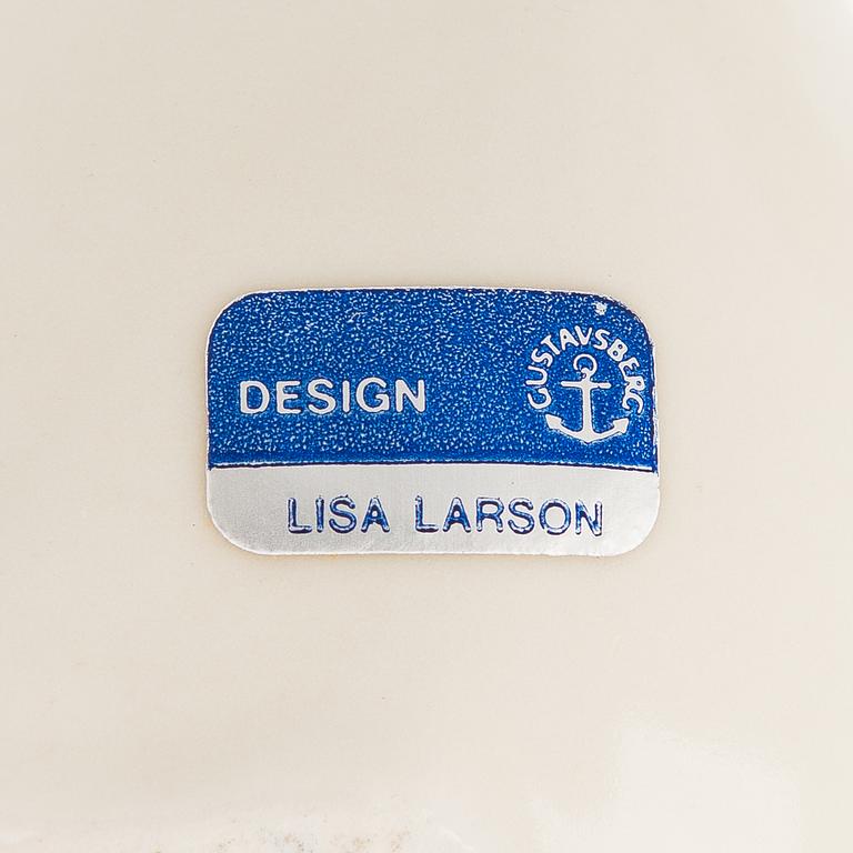 Lisa Larson, figuriner, 2 st, stengods, Gustavsberg, 1900-talets andra hälft.