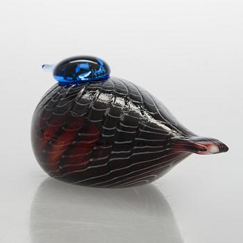 Oiva Toikka, lasilintu, signeerattu Oiva Toikka Nuutajärvi Notsjö Turun Sanomat.