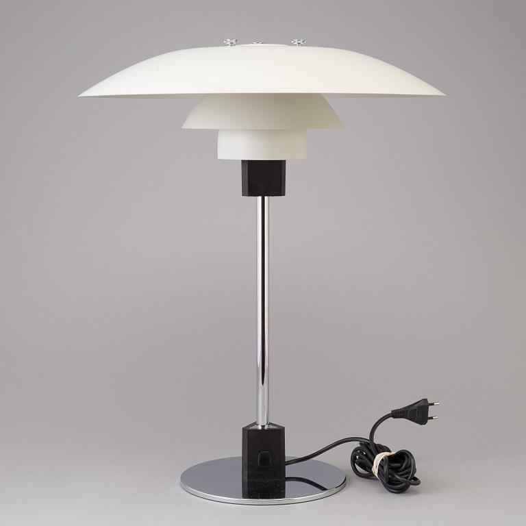 A table lamp designed by Poul Henningsen, Louis Poulsen, Denmark, model PH 4/3.