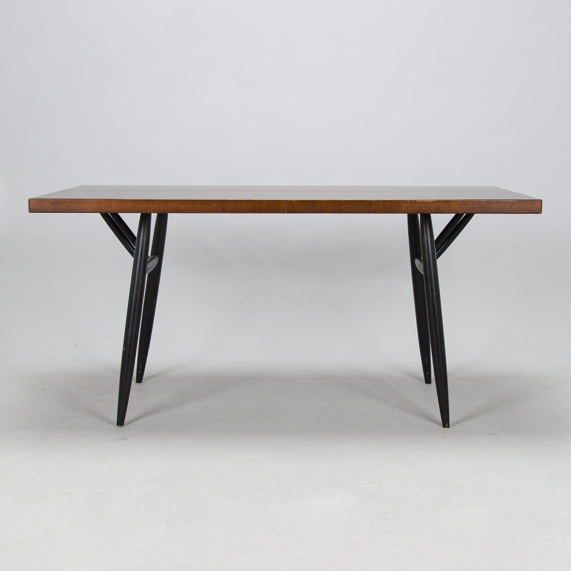 Ilmari Tapiovaara, Dining table and benches, 2 pcs "Pirkka",  Aero Design Furniture Ltd 2000s.