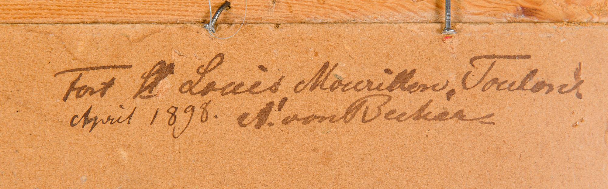 Adolf von Becker, Fransk Fästning.