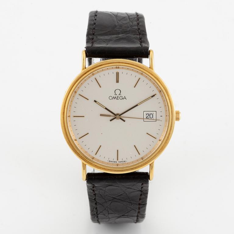 Omega, 18K gold, Seamaster, Jubilee, wristwatch, 32.5 mm.