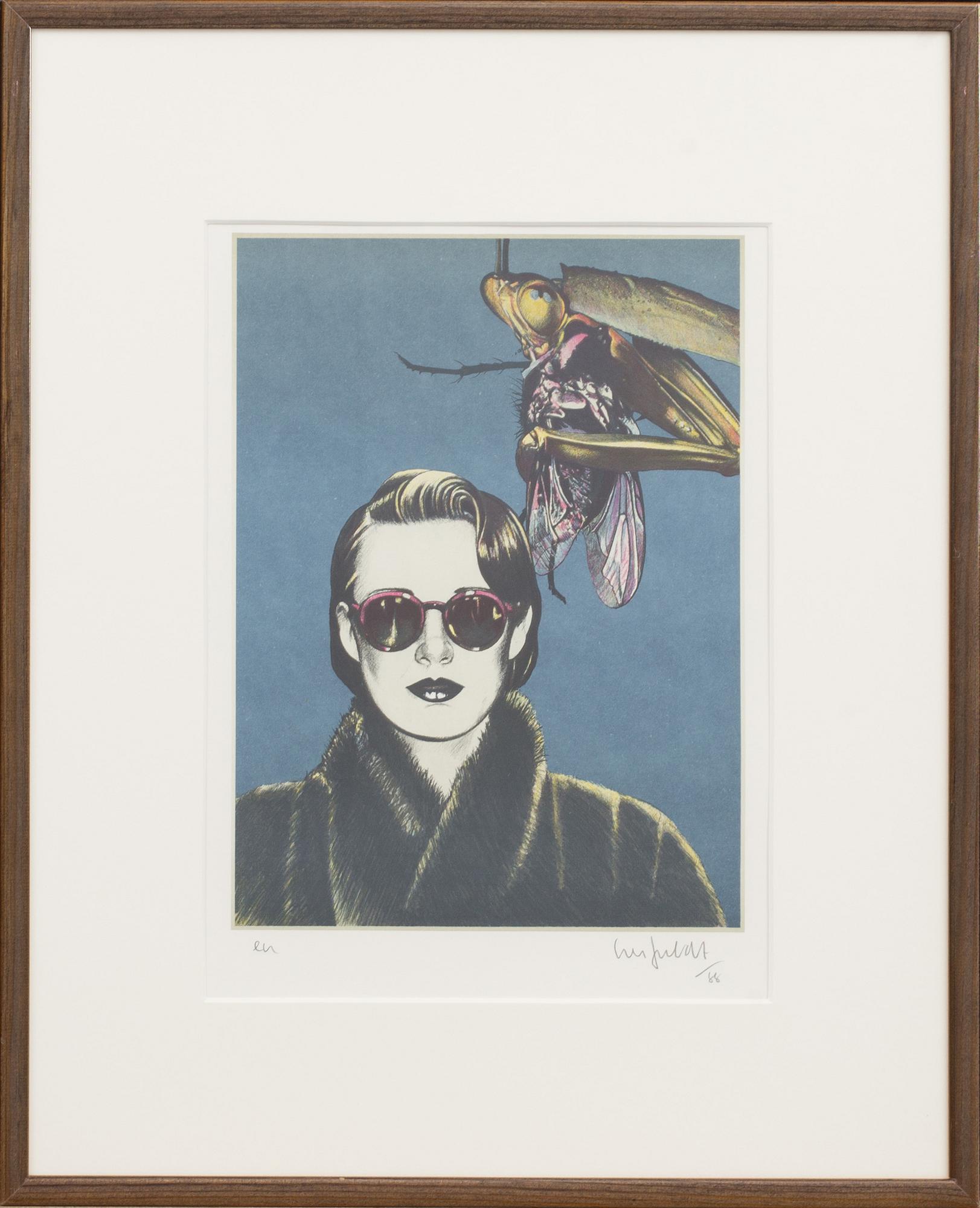 HANS HENRIK LERFELDT, färglitografi, signerad och daterad- 88.