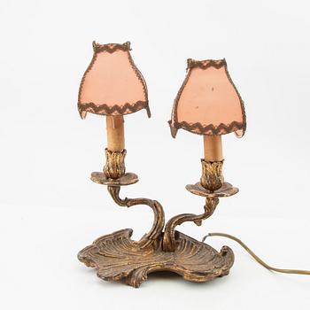 Table lamp Rococo style, first half of the 20th century.