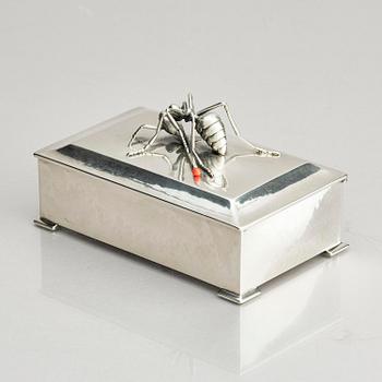 Kay Bojesen, a silver matchbox case, Copenhagen.