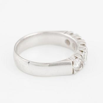 Ring, Schalins, half eternity, 18K white gold with brilliant-cut diamonds totalling approximately 1 ct.