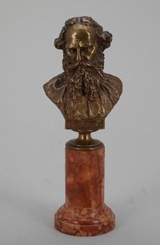 SKULPTUR, brons samt natursten, 1900-tal.