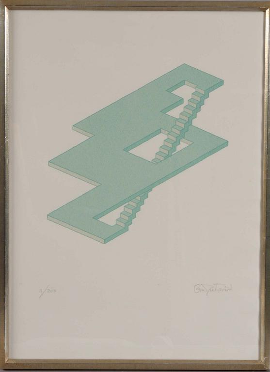 OSCAR REUTERSWÄRD, färglitografier, 2 st, sign o numr 1/200 samt EA.