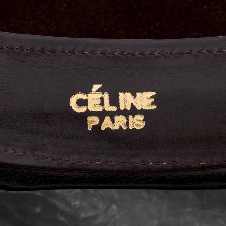 CÉLINE, a brown suede handbag.