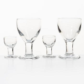 Signe Persson-Melin, an 18-piece glass service, 'Ruben', Boda, Sweden.