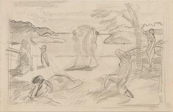 Santeri Salokivi, Sketches, 4 pcs, for the work 'The Song of the Sun' (1929).