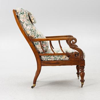 Armchair, Empire, PL Wolff Cabinetmaker Stormgaden No 194, Denmark. First half of the 19th century.