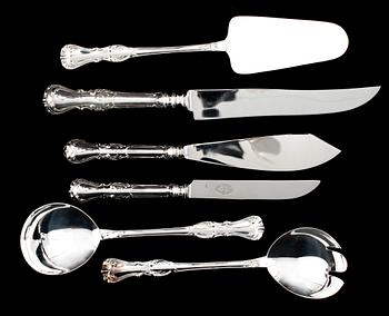 BESTICKSERVIS, 200 delar, silver "Prins Albert", omkring 1900-talets mitt, vikt ca 10885 g.