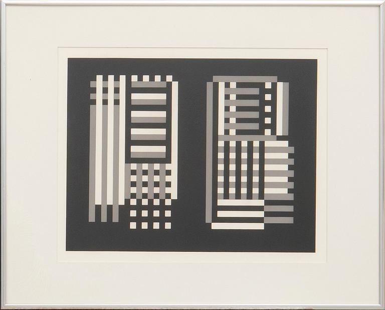 Josef Albers, 2 works Untitled from "Formulation, Articulation" 1973.