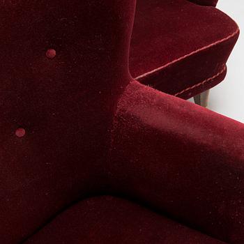 Ilmari Lappalainen, a pair of 1950's 'Laila' armchairs for Asko, Finland.