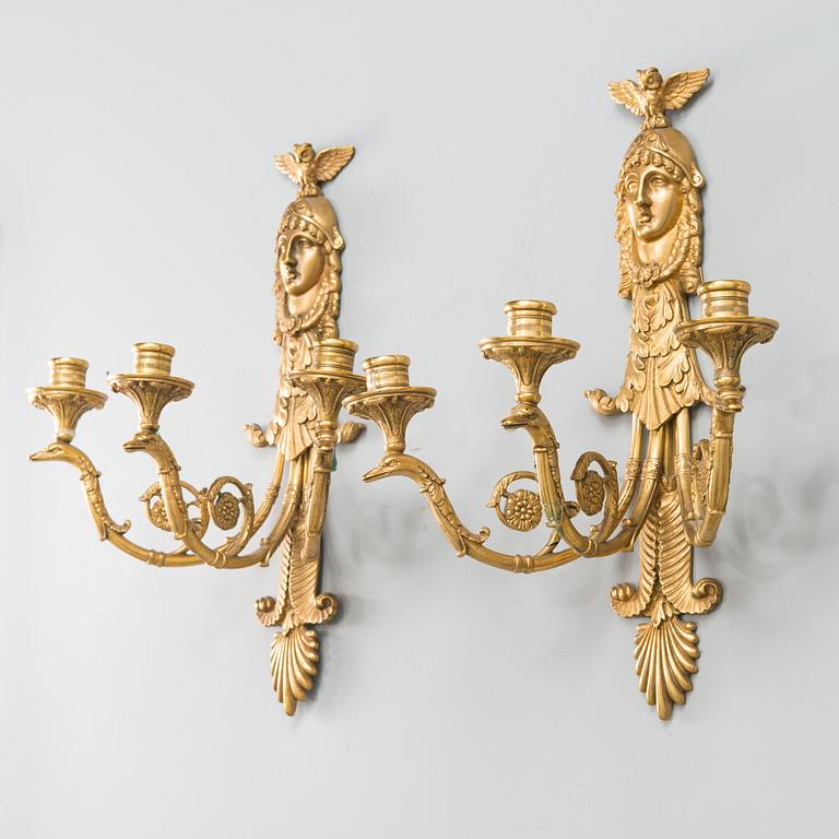 A pair of 19th-Century wall sconces.