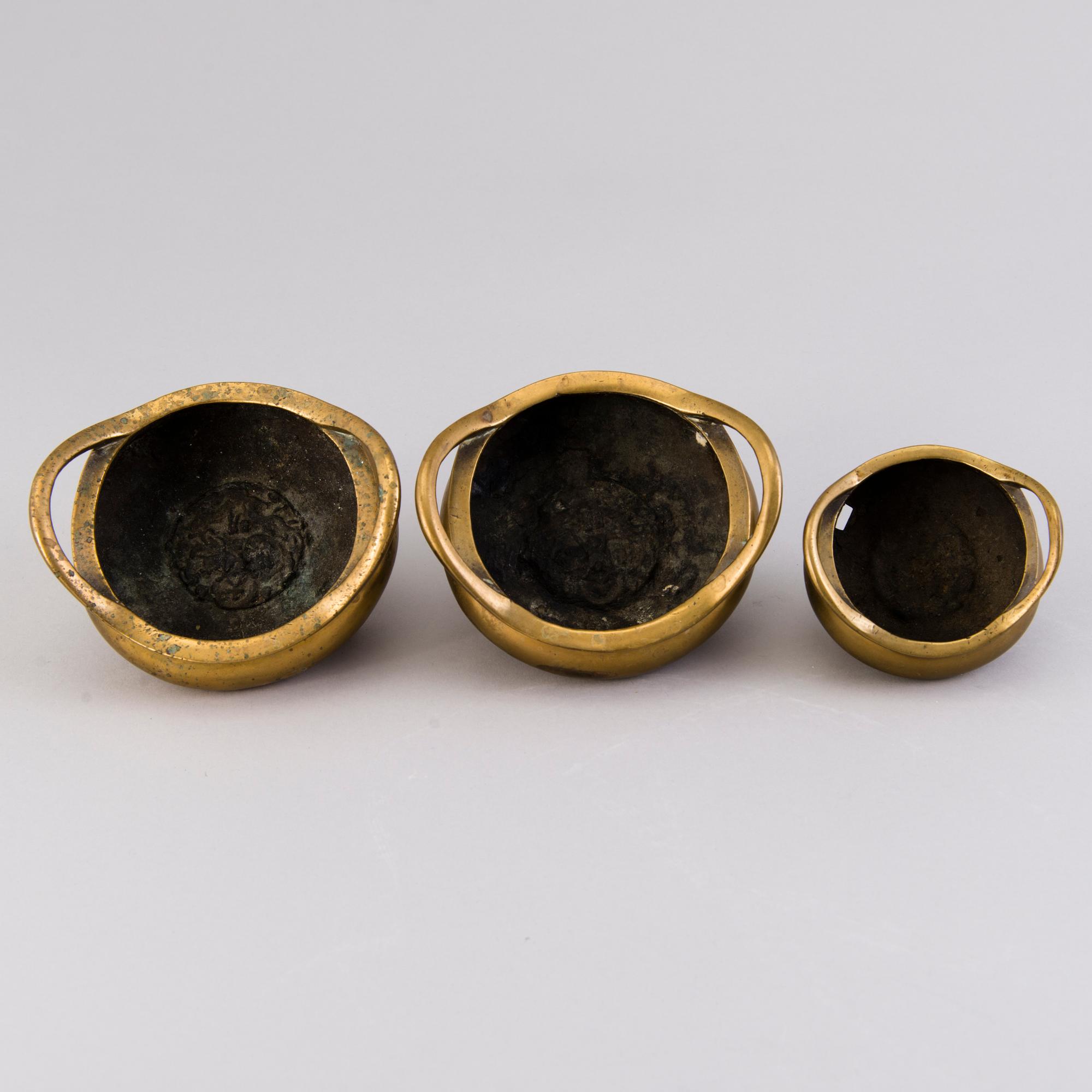 RÖKELSEKAR, 3 ST, Kina, 1800-tal.