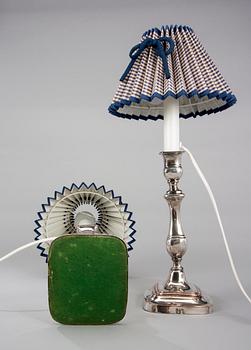 BORDSLAMPOR, ETT PAR, 1800/1900-tal.