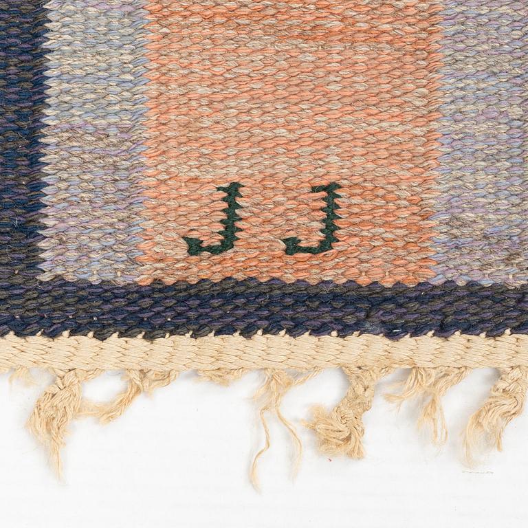 Judith Johansson, a carpet, "Skogsbryn", flat weave, ca 243 x 170,5 cm, signed JJ.