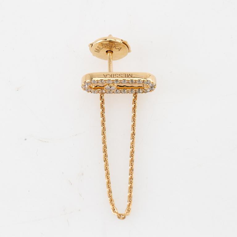 Earrings a pair of "Move Uno Chain and Stud Earrings", Messika.