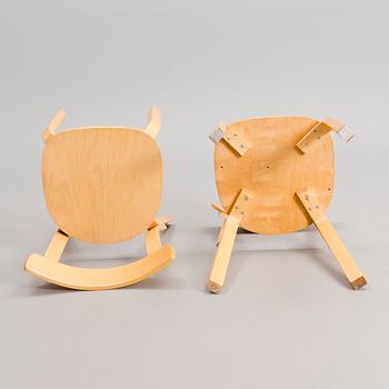 A set of 4 chairs model 69, for Artek Finland, late 20th century.