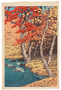 A Japanese woodblock print by Kawase Bunjiro Hasui (1883-1957).